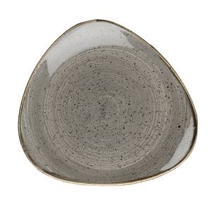 Тарелка мелкая треугольная 19,2СМ, без борта, Stonecast, цвет Peppercorn Grey Spgstr71