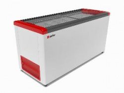 Ларь морозильный Frostor FG600C красный со стеклянной крышкой