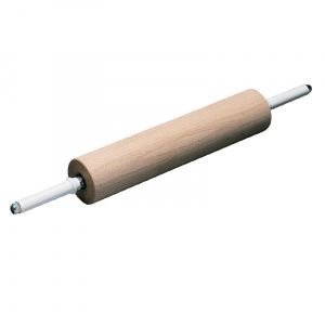 Скалка 50СМ D8См дерев. С вращ. Ручк. Rls50