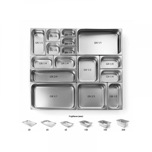 Гастроемкость FoodAtlas GN 2/1-100 нерж.сталь