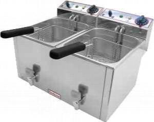 Фритюрница Beckers FR 10+10 LT на 20л, 6кВт, настольная, 215х270х135мм