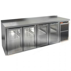 Стол охлаждаемый Hicold BNG 1111 BR2 HT (+2+10), 4 cтекл.двери, увелич.объема, на низ.ножках 