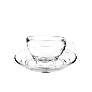 Чашка Latte 260МЛ H66Мм D100/126Мм "Caffe", стекло 1P02443