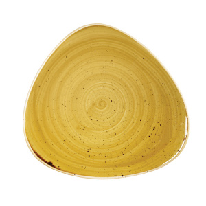 Тарелка мелкая треугольная 19,2СМ, без борта, Stonecast, цвет Mustard Seed Yellow Smsstr71