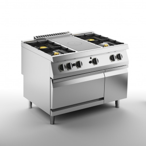 Плита газовая Apach Chef Line Slrstg129R4Fg со сплошной поверхностью газовая 900 серии