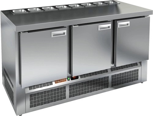 Стол для салатов Hicold SLE2-111Gn (1/6) О без крыш.375л +2/+10 (островной)