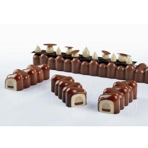 Форма силиконовая Pavoflex для пирож. 3D "ДАДА" 360Х42ММ H37Мм, 420мл, 5 ячеек Px4319S